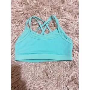 Teal sports bra